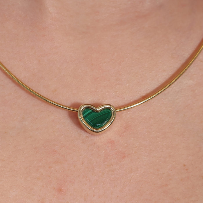 "Corazón" Bead Pendant - Malachite