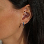 Montana Sapphire Tapered Hoop Earrings