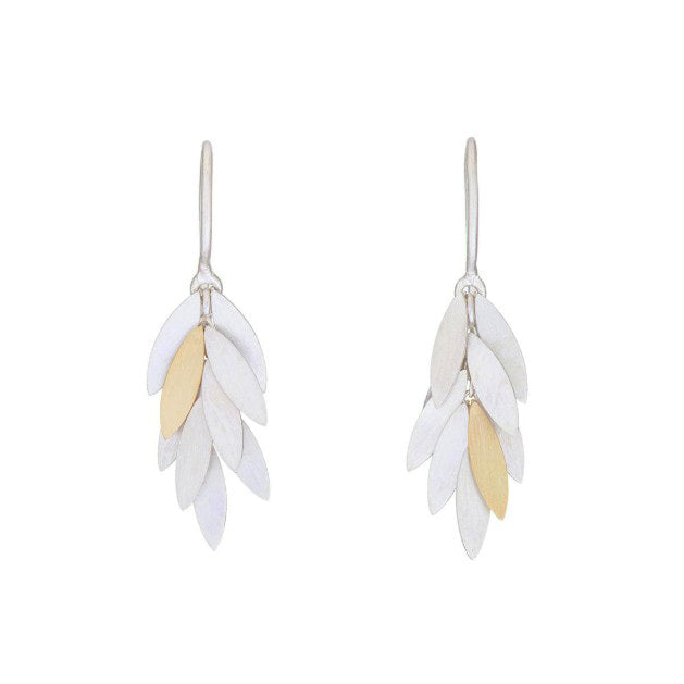 Small Silver Leaf Earrings