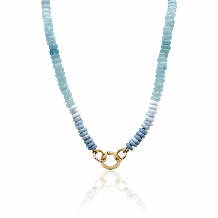 Mixed Lapis, Opal and Quartz Bead Strand Necklace