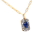 Sapphire and Diamond Pendant Necklace