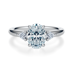 Ann Three-Stone Diamond Engagement Ring Setting