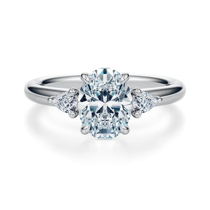 Ann Three-Stone Diamond Engagement Ring Setting