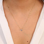 Morganite Bezel Pendant Necklace