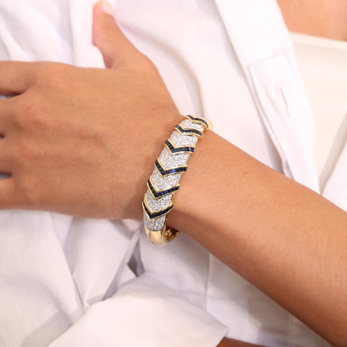 Sapphire and Diamond Bangle Image 2