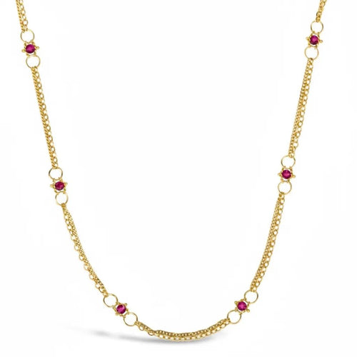 Ruby Whisper Chain Necklace