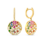 Rainbow Sapphire Drop Earrings