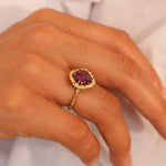 Garnet and Citrine Kaleidoscope Ring