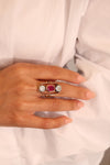 Burma Ruby and Diamond Statement Ring
