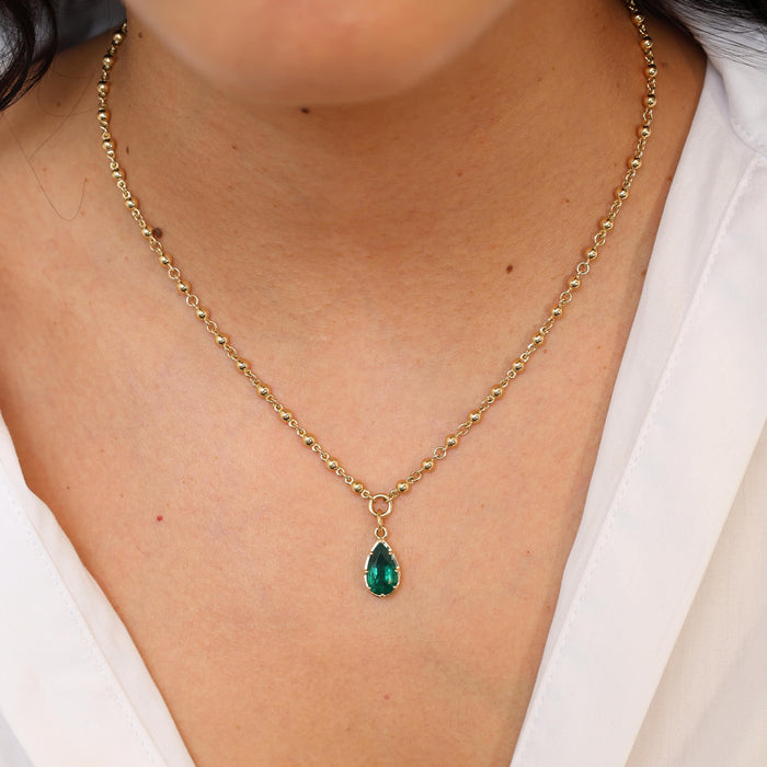 Polly Drop Gemstone Necklace
