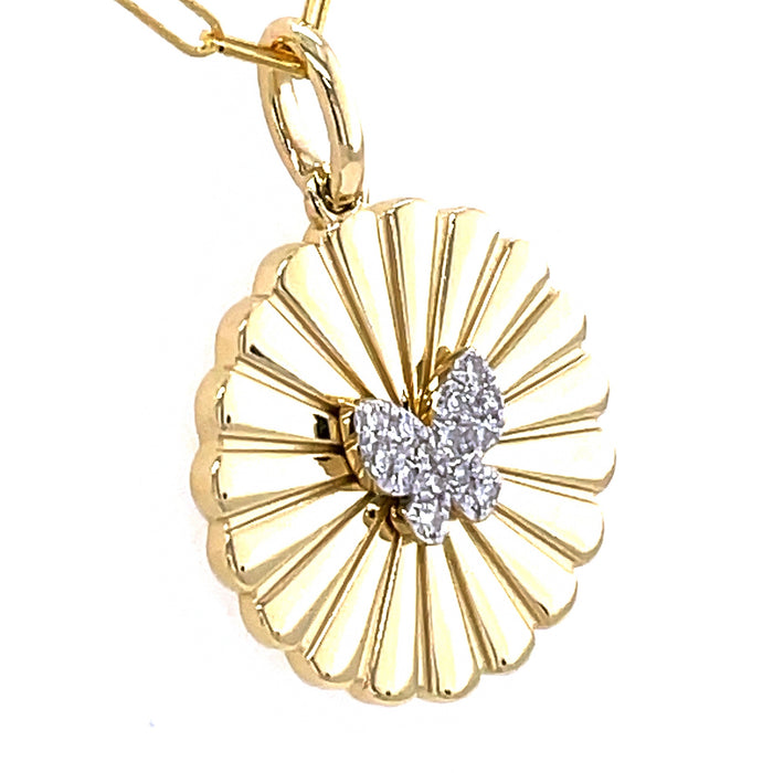 Pleated Butterfly Necklace