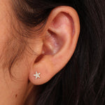 Diamond Petite Star Stud Earrings
