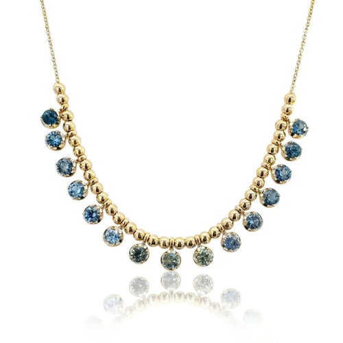 Beaded Montana Sapphire Necklace