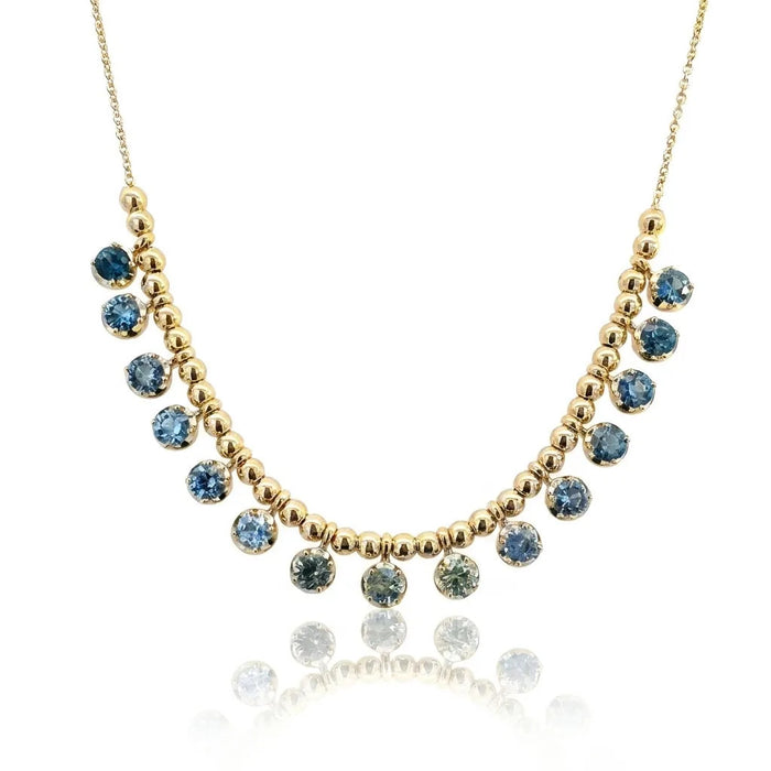 Beaded Montana Sapphire Necklace