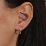 Bubble Diamond Hoop Earrings