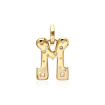 "Sanse" Large Diamond Letter M Pendant