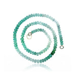 Aquamarine and Chalcedony Bead Strand Necklace