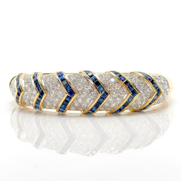 Sapphire and Diamond Bangle