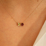 Tourmaline & Zircon Toi et Moi Pendant
