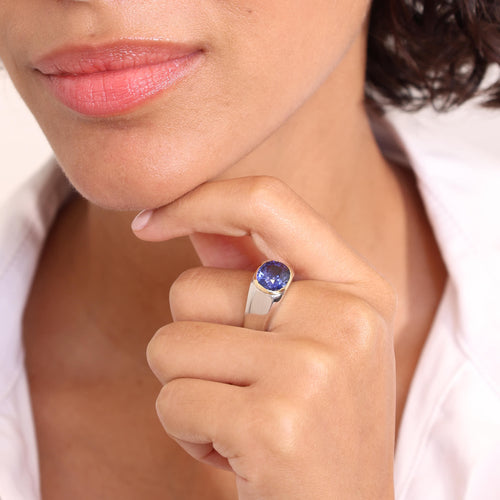 Sri Lankan Sapphire Statement Ring Image 2