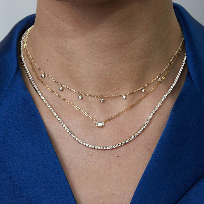 Emerald Cut Diamond Pendant Necklace