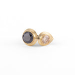 Black and Champagne Diamond Ring