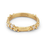 Diamond Half Round Wedding Band