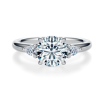 Ann Three-Stone Diamond Engagement Ring Setting