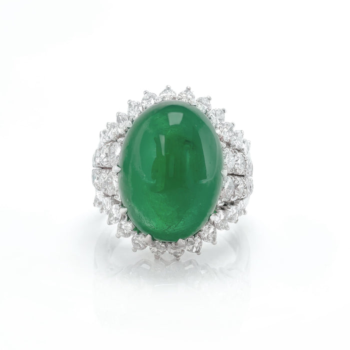 Sugarloaf Emerald & Diamond Cocktail Ring