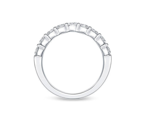 1.11tcw Serena Half Diamond Eternity Band Image 2