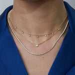 7 Diamond Drop Necklace