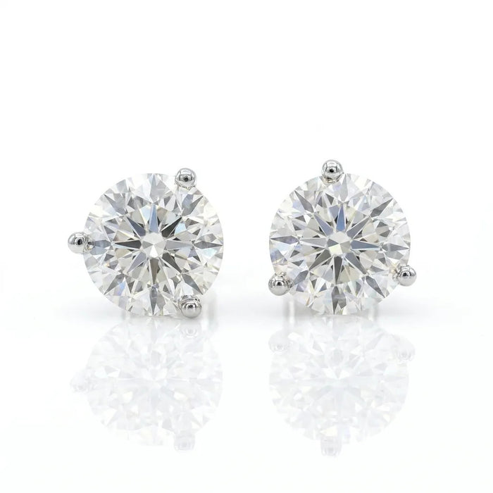 4.00tcw Diamond Stud Trinity Earrings