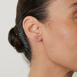 Aquamarine & Diamond Stud Earrings