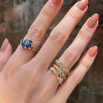 Diamond Half Round Wedding Band