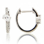 Oval Diamond Hoop Earrings
