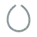 Blue Sapphire & Tsavorite De La Vie Necklace