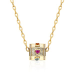 Yari “Tesoro” Nugget Charm Pendant - Multi-Shaped Gemstones