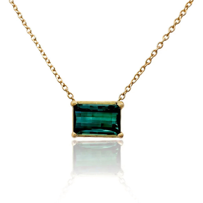 Green Tourmaline Pendant Necklace