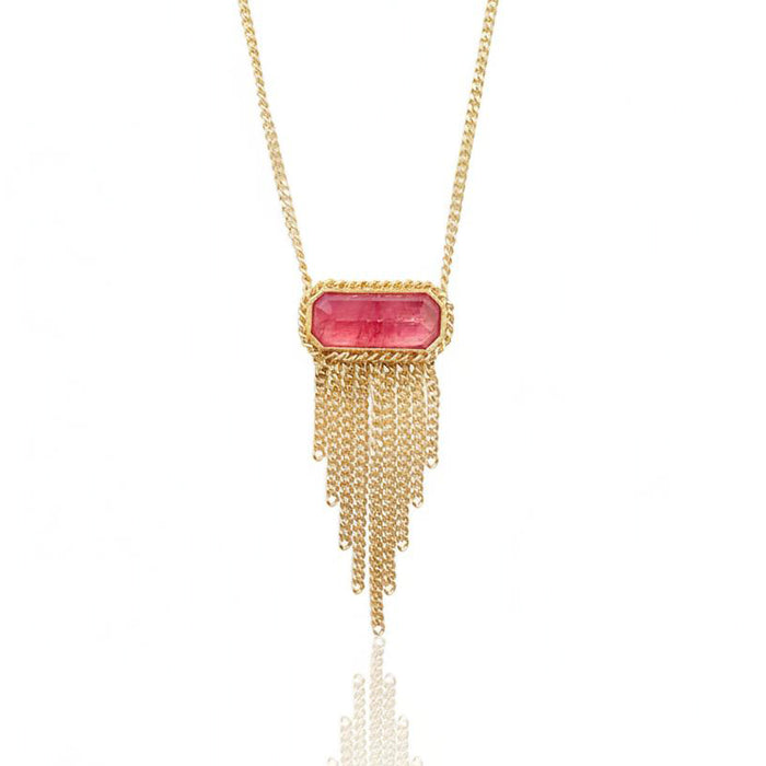 Necklace with Rhodonite