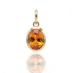 Spessartite Bezel Necklace Charm