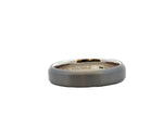 6mm Satin Tantalum Beveled Edge Wedding Band