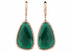 Green Agate Drop Earrings