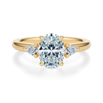 Ann Three-Stone Diamond Engagement Ring Setting