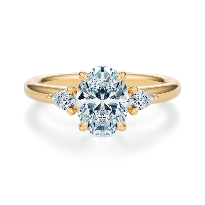 Ann Three-Stone Diamond Engagement Ring Setting