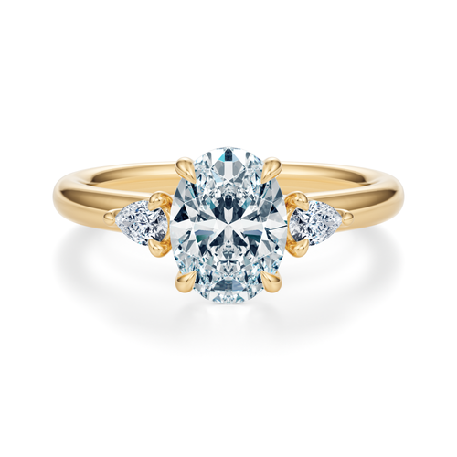 Ann 2.55ct Lab Oval Cut Diamond Engagement Ring