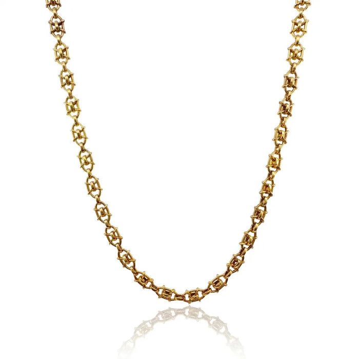Fancy Cross Link Chain Necklace