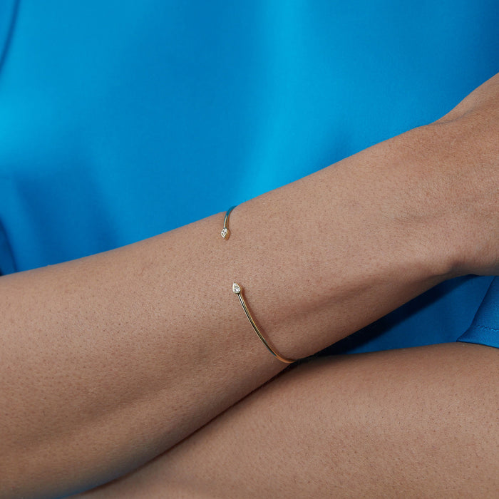 Diamond Tear Drop Bangle