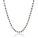 Woven Necklace with Sapphires