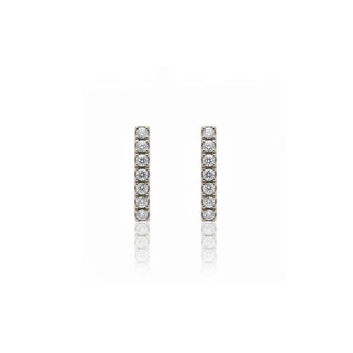 Diamond Petite Bar Stud Earrings