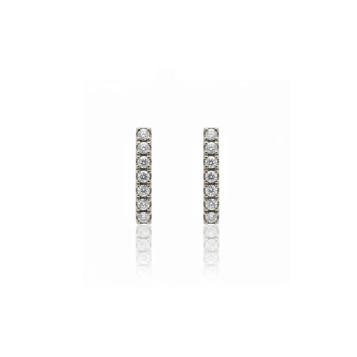 Diamond Petite Bar Stud Earrings